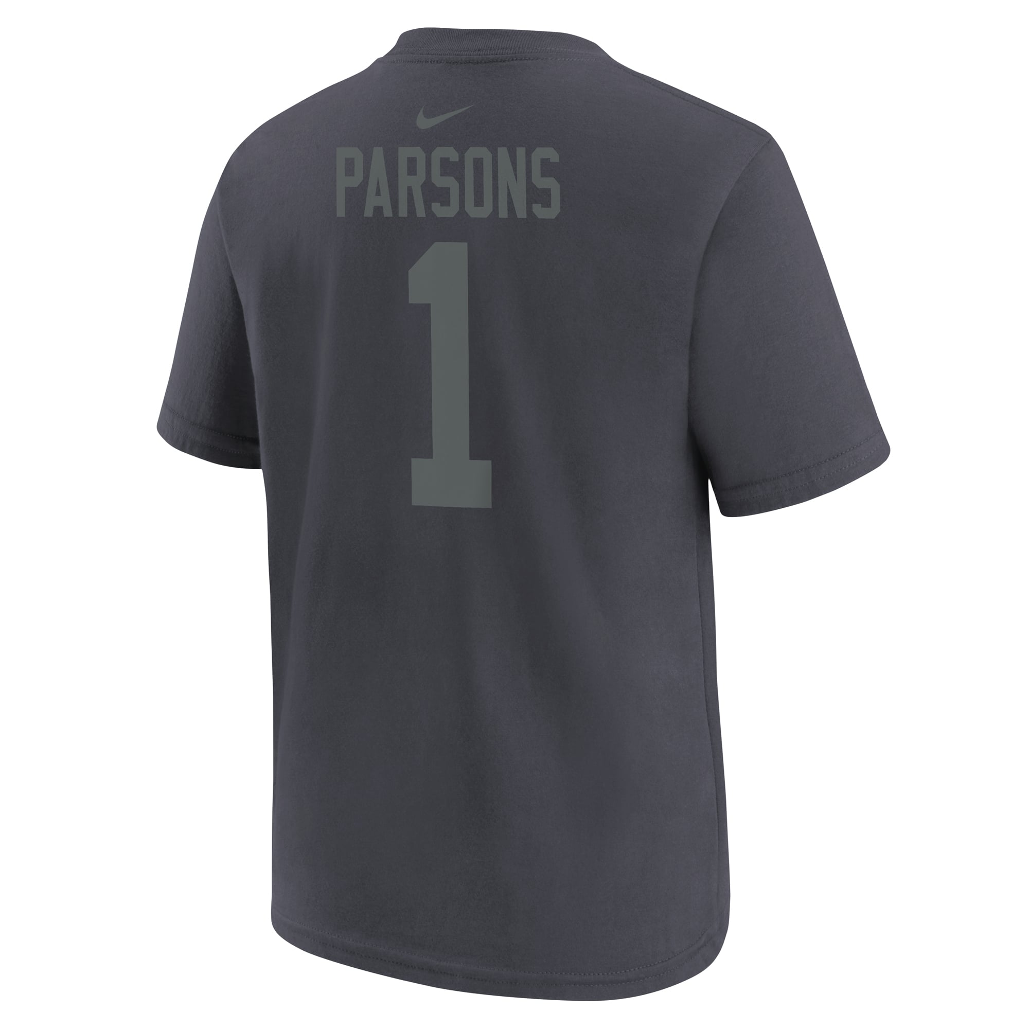 T-shirt Nike Micah Parsons anthracite Green Bay Packers pour enfant, nom et numéro