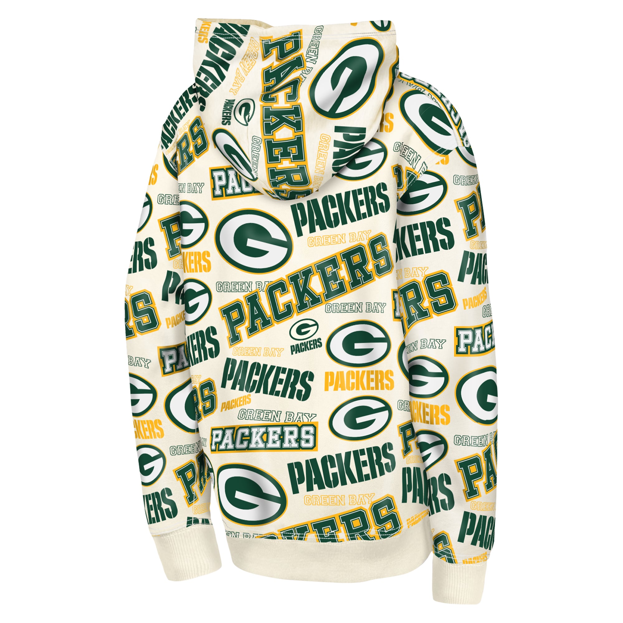 Sweat à capuche Youth Outerstuff Cream Green Bay Packers Shake & Bake