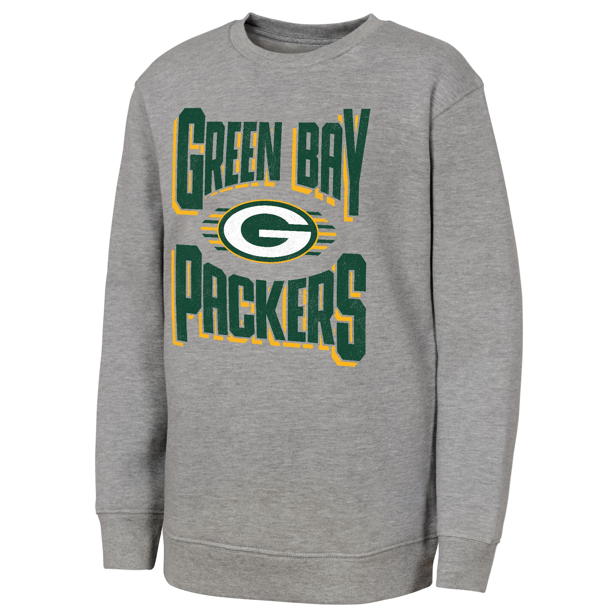 Sweat-shirt Jet Stream gris et vert Bay Packers pour jeunes de la marque Outerstuff