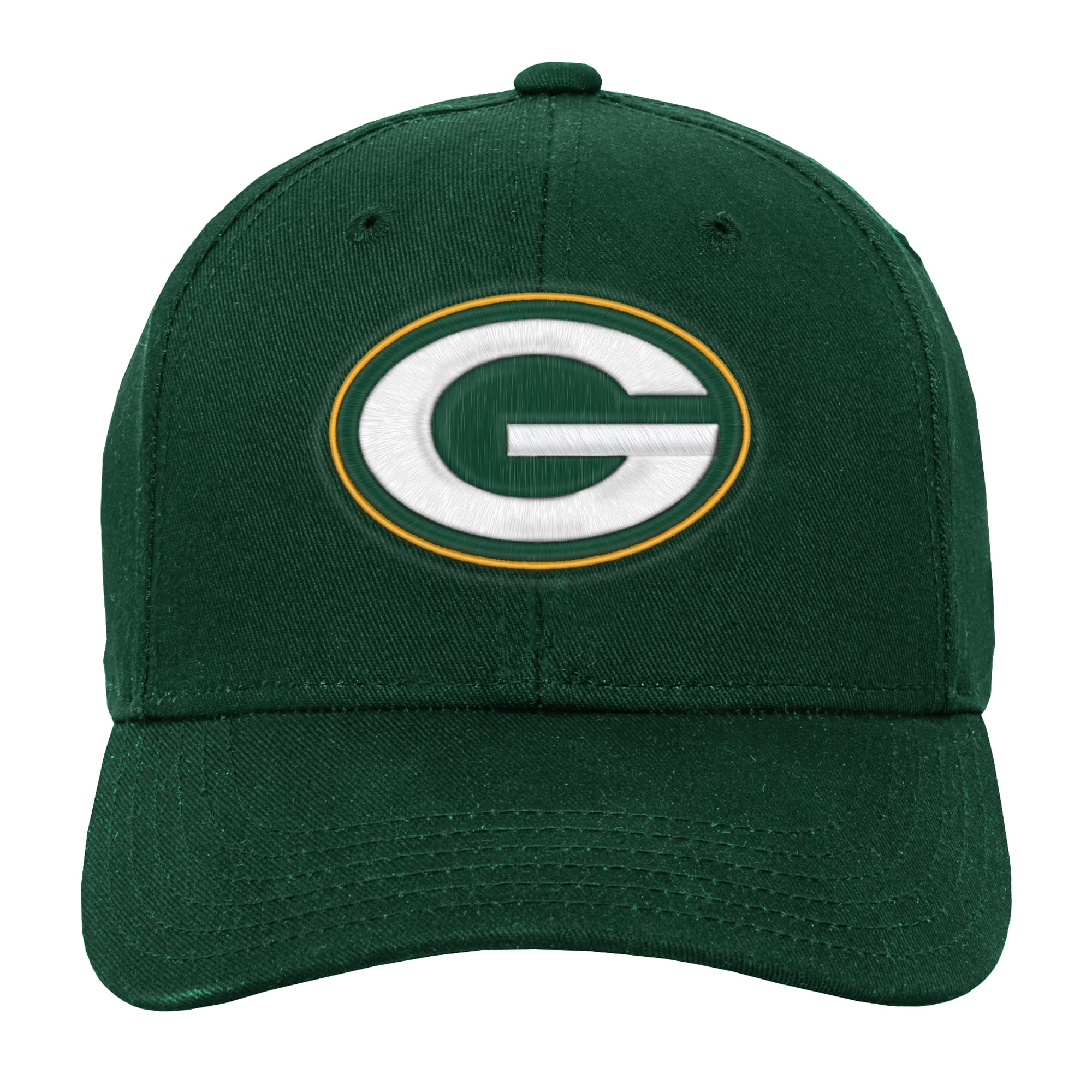Casquette à visière plate pré-courbée verte Green Bay Packers pour jeunes Outerstuff