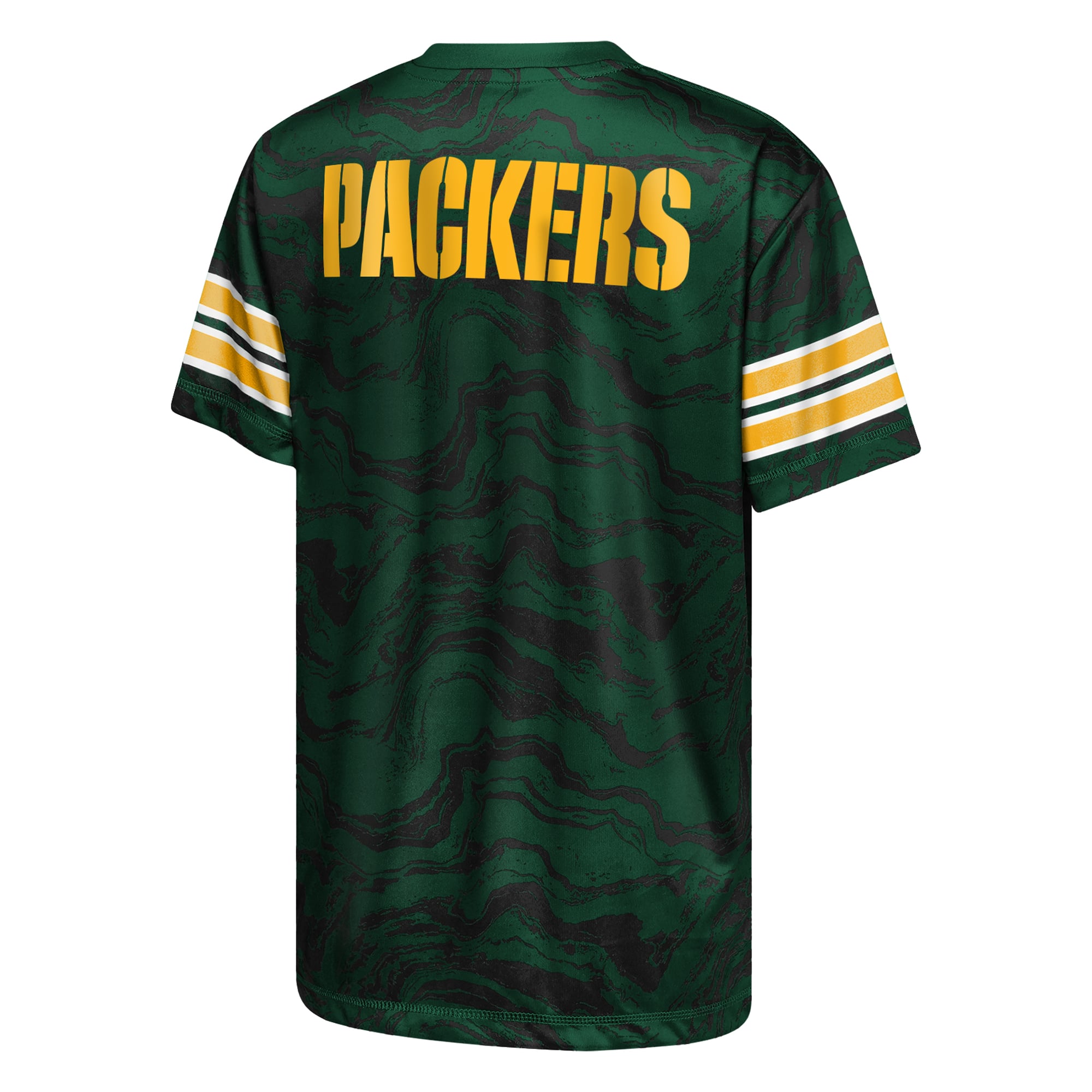 T-shirt de performance Outerstuff vert Green Bay Packers pour jeunes, motif Slant Route