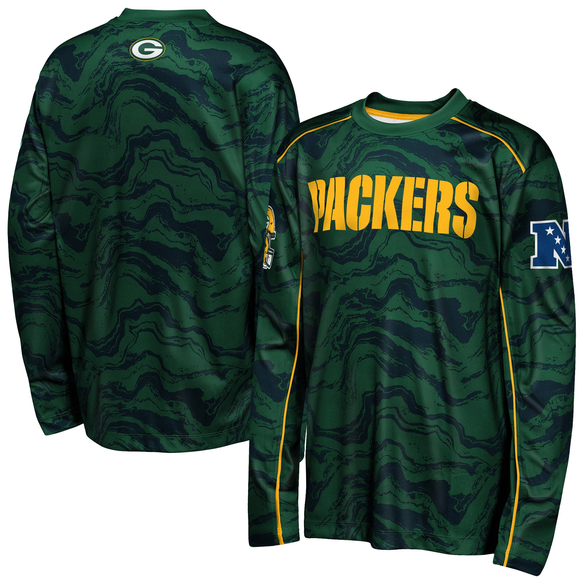 T-shirt à manches longues Youth Outerstuff Green Bay Packers Tailgate Performance