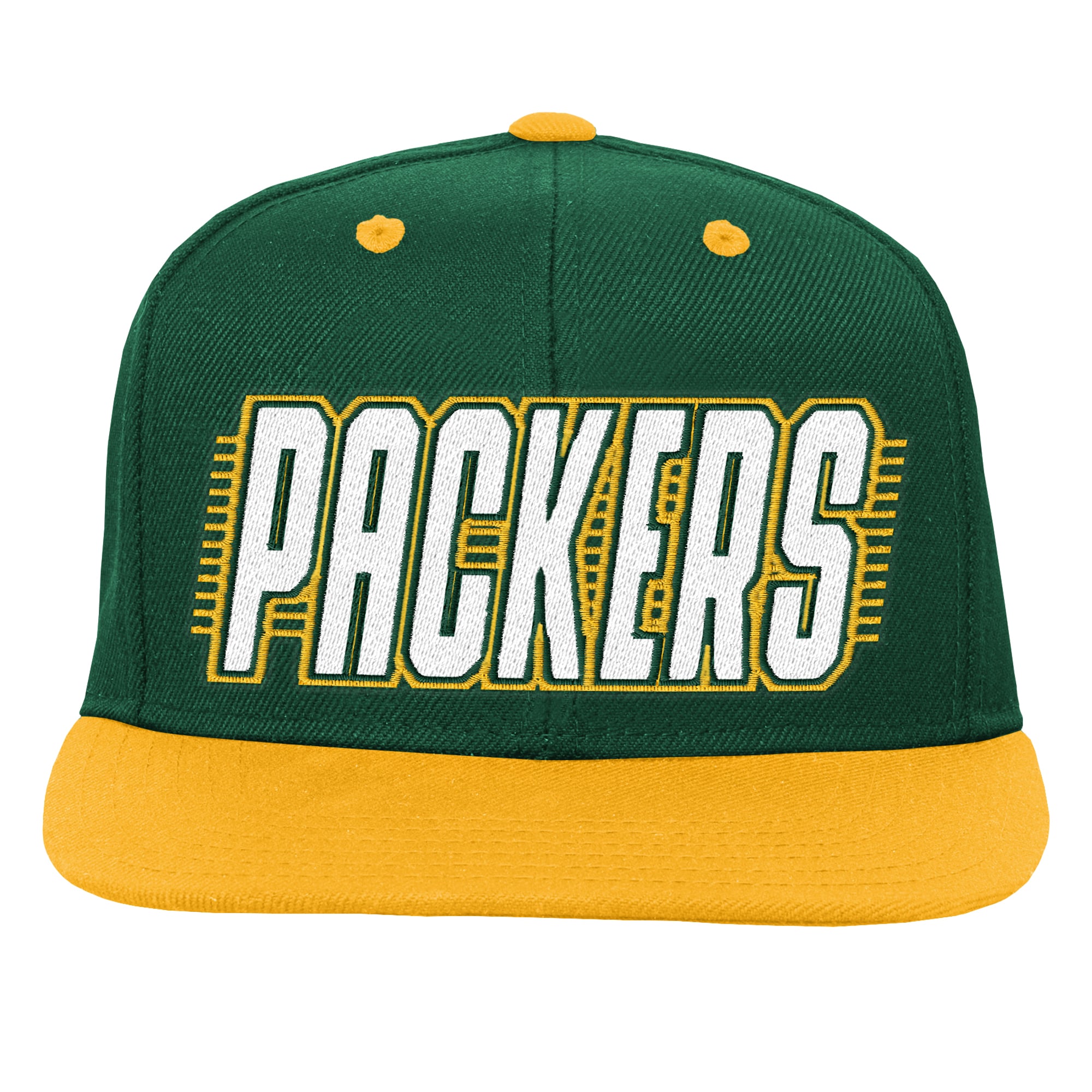 Casquette snapback verte et or Green Bay Packers pour jeunes