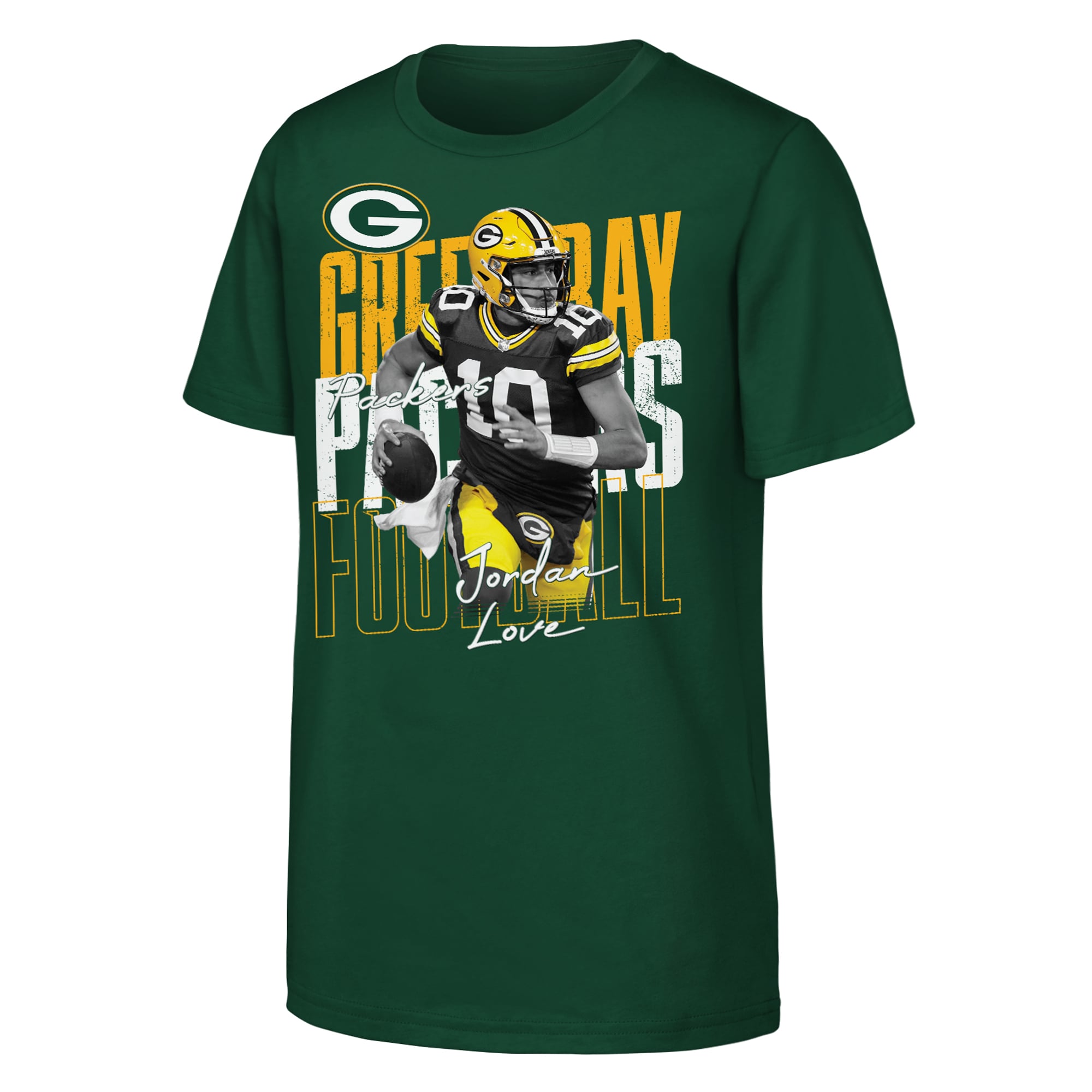 Youth Outerstuff Jordan Love Green Bay Packers Legendary Player Card T-Shirt