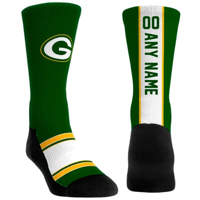  Green Bay Packers Rock Em Youth Custom Jersey Crew Socks - Green