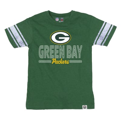 Green Bay Packers Wes & Willy Youth Football Jersey T-Shirt - Green