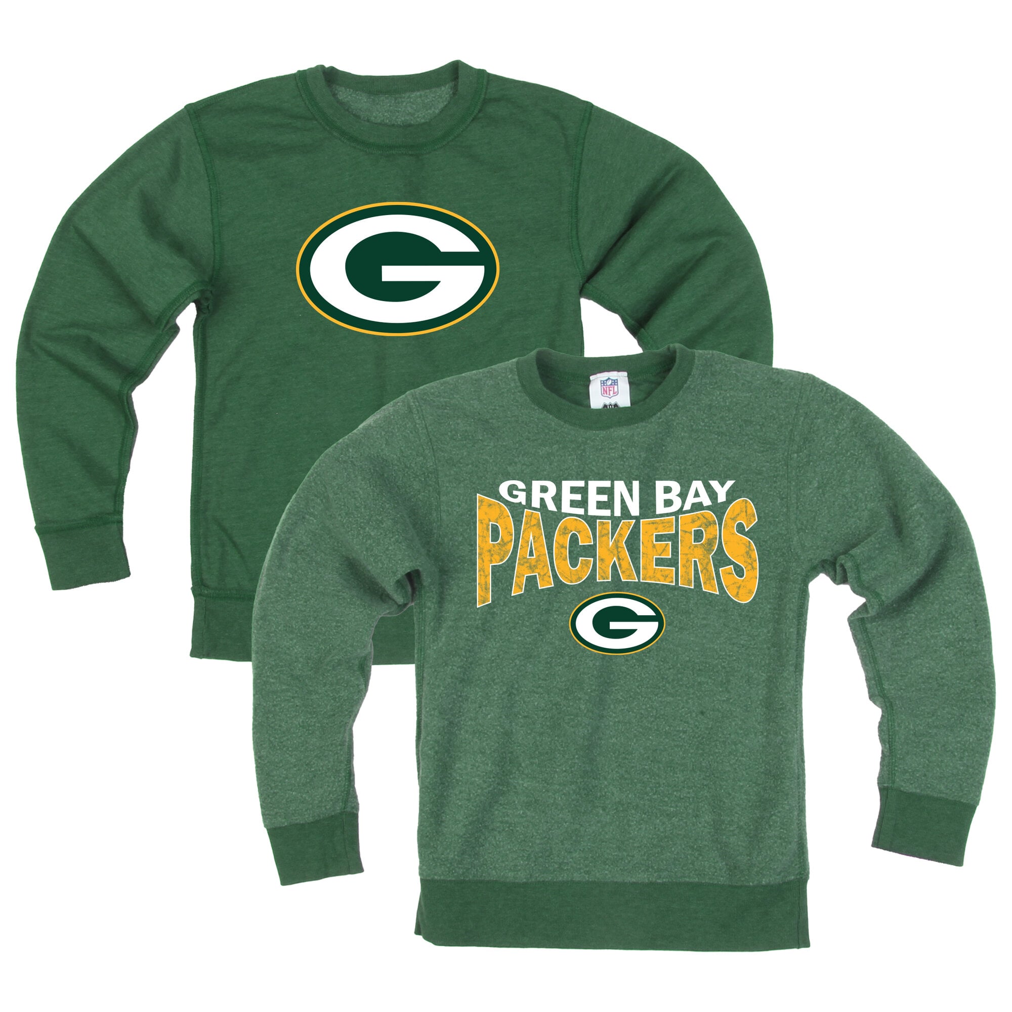 Sweat-shirt réversible en polaire Wes & Willy Green Bay Packers pour jeunes