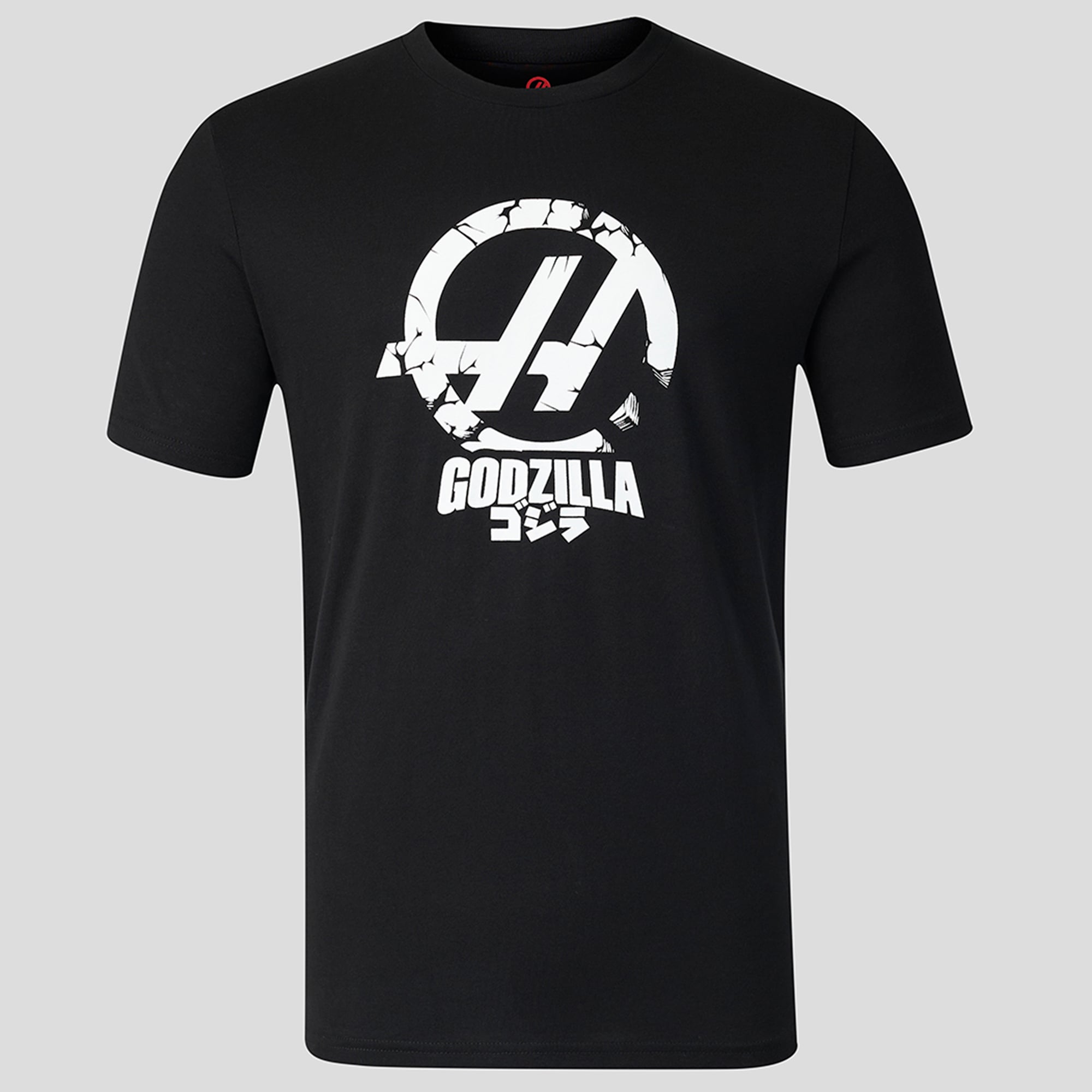 Men's Black Haas F1 Team Godzilla Tokyo T-Shirt