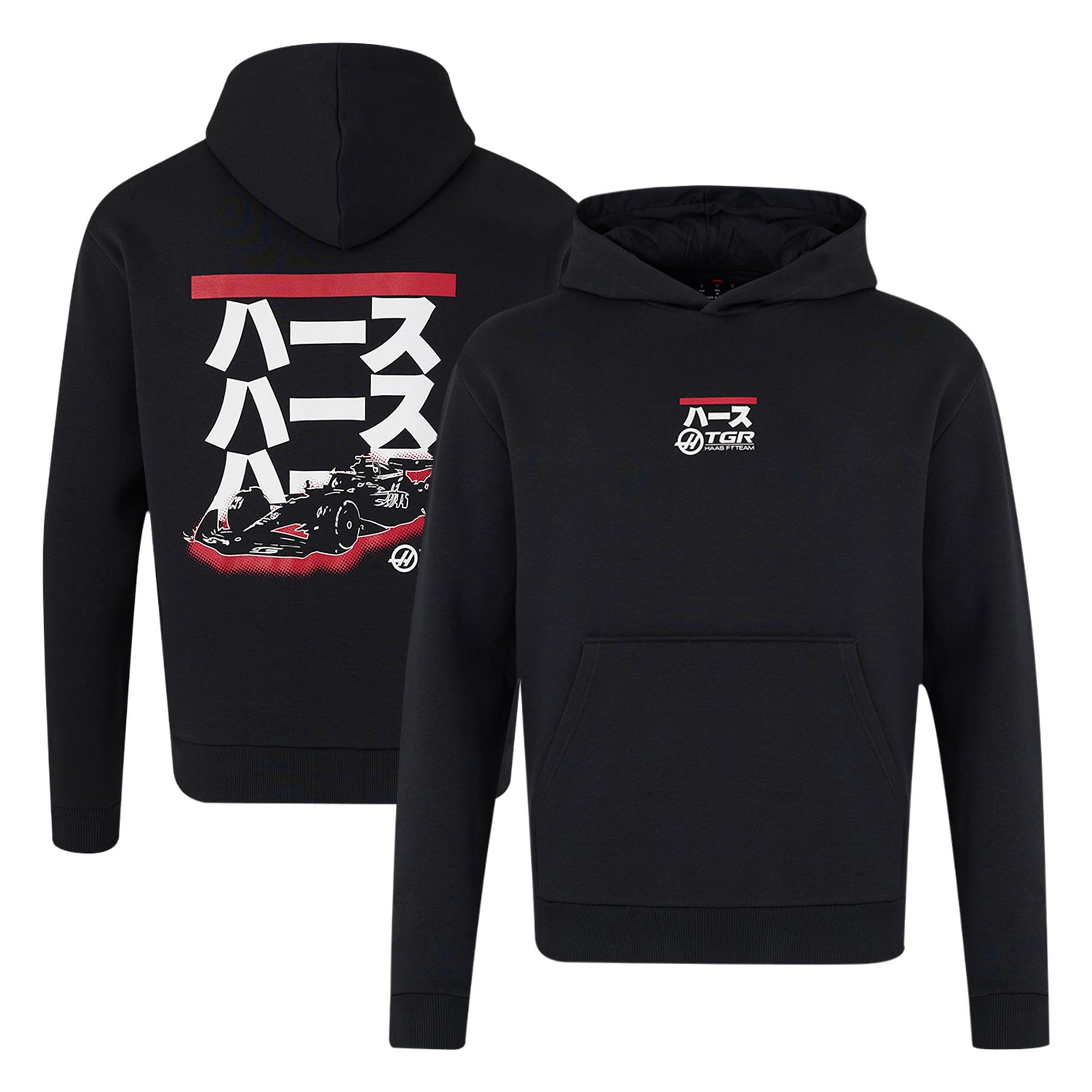 Men's Castore Black Haas F1 Team Japan Relaxed Hoodie