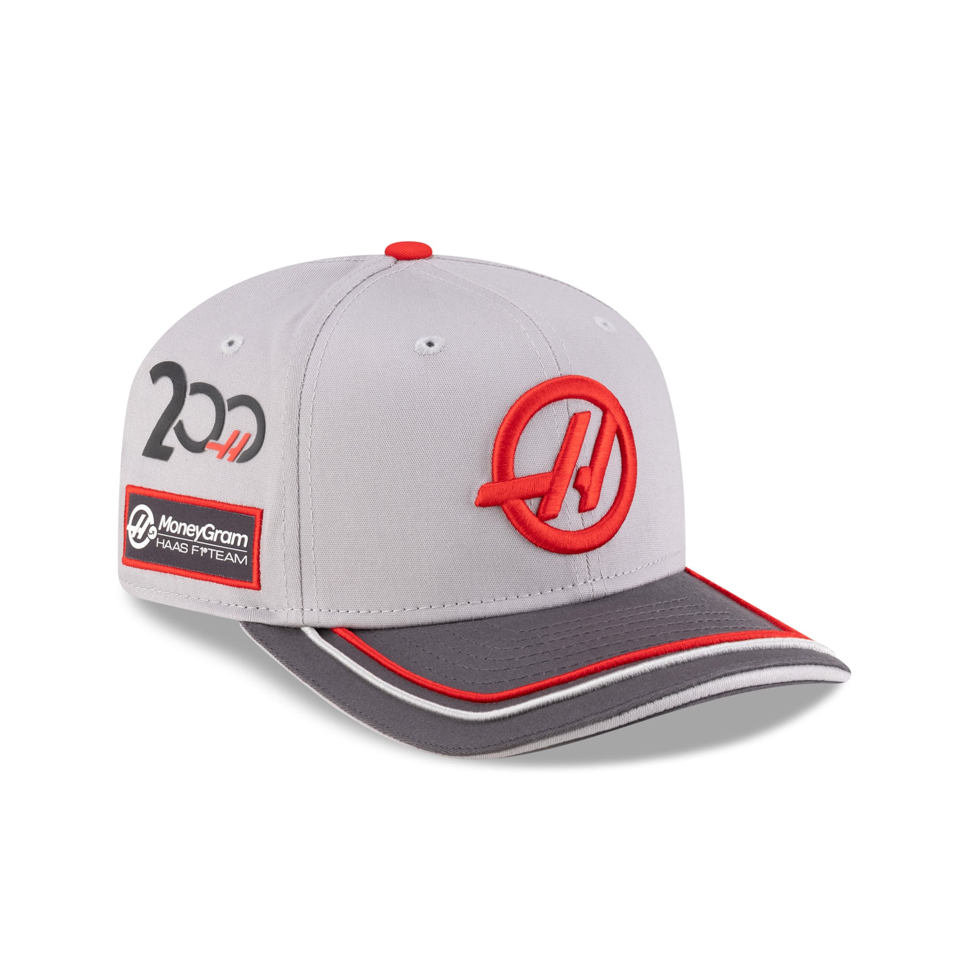 Men's New Era  Gray Haas F1 Team 200th Race 9SEVENTY Stretch Snap Hat