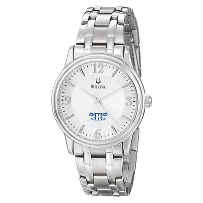 Hampton Pirates Bulova Stainless Steel Quartz Watch - Silver
