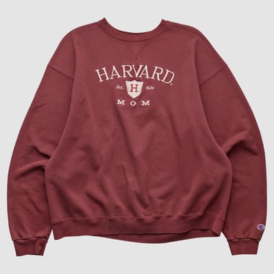 Harvard Crimson Champion 2000s Pullover Sweatshirt - Maroon - L by Fanatics Real Vintage