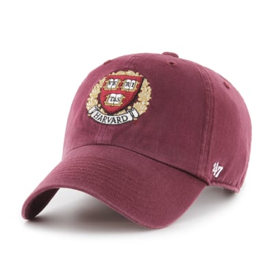  Harvard Crimson '47 Logo Clean Up Adjustable Hat - Maroon