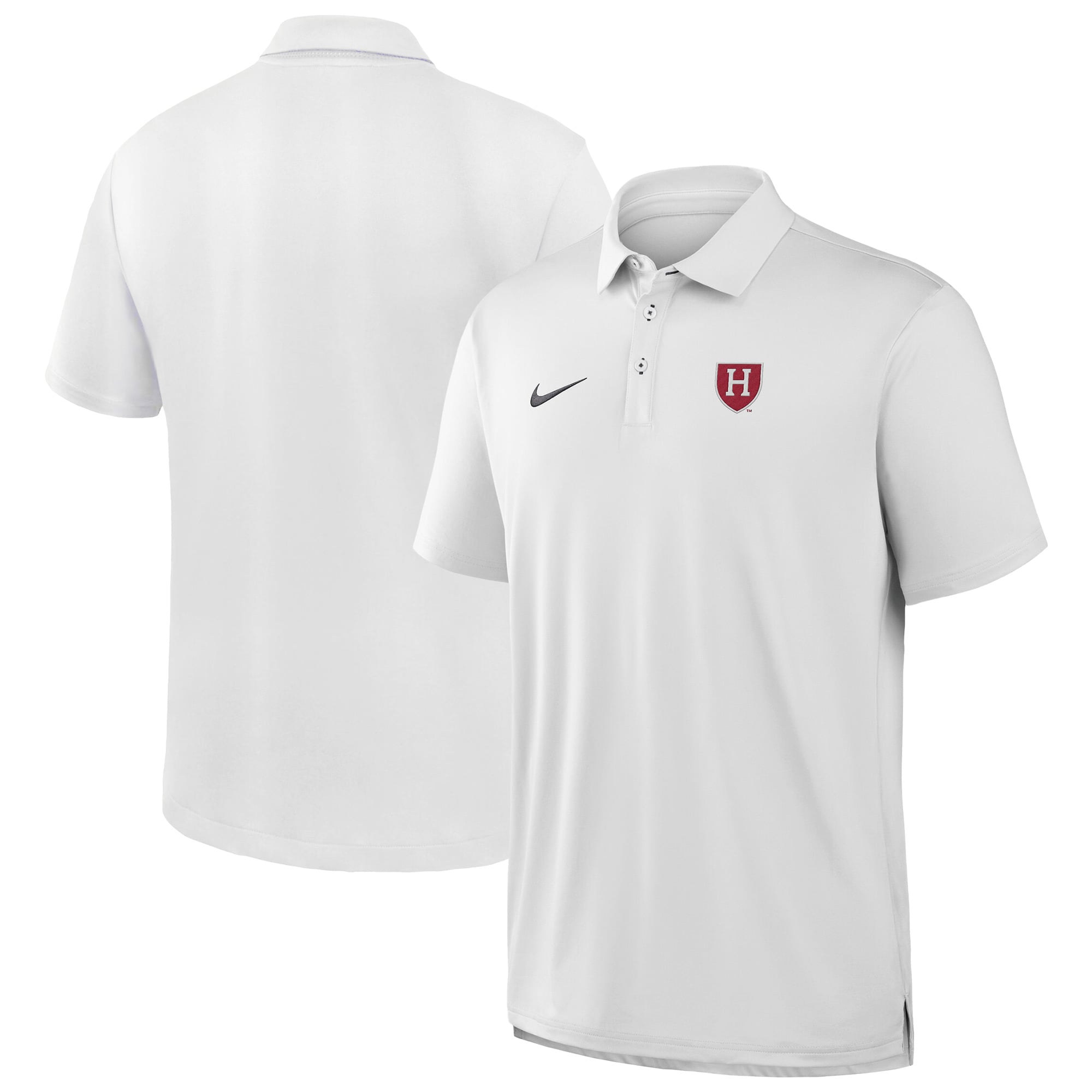 Men's Nike White Harvard Crimson 2026 Sideline Polo