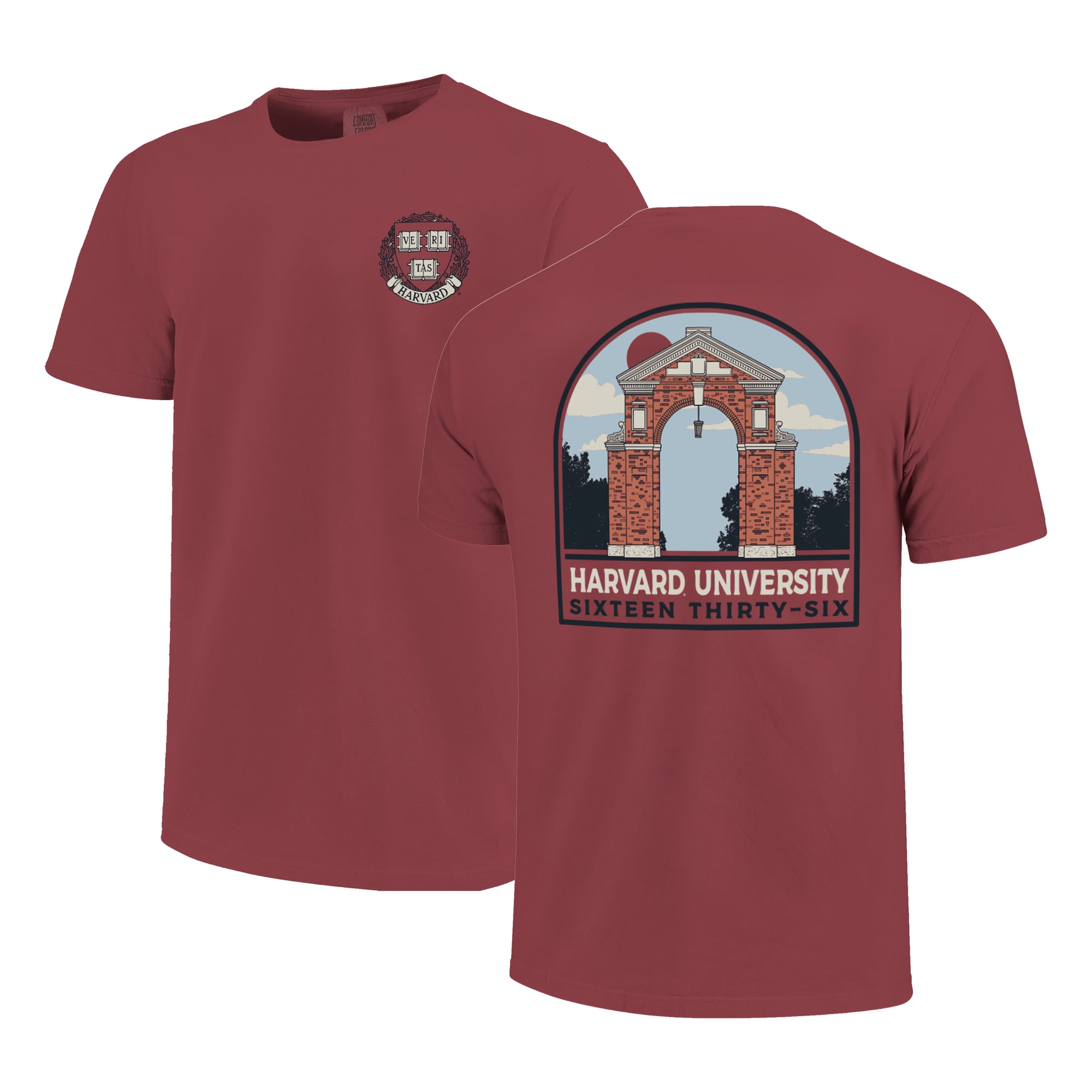T-shirt unisexe Crimson Harvard Comfort Colors Hyper Local
