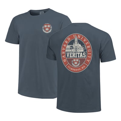 Harvard Crimson Unisex Comfort Colors Hyper Local T-Shirt - Denim
