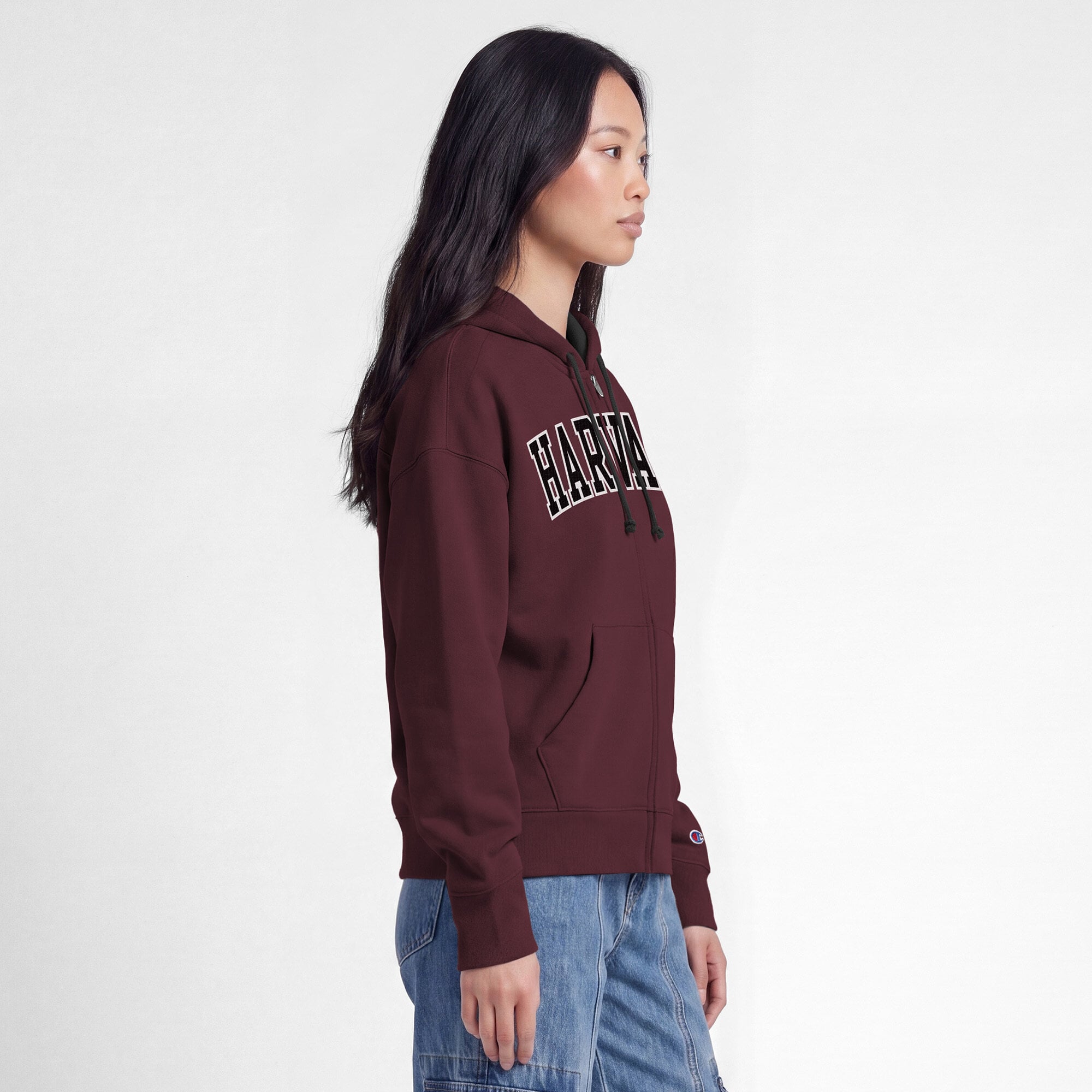 Sweat à capuche zippé en polaire Champion Crimson Harvard Arch pour femme