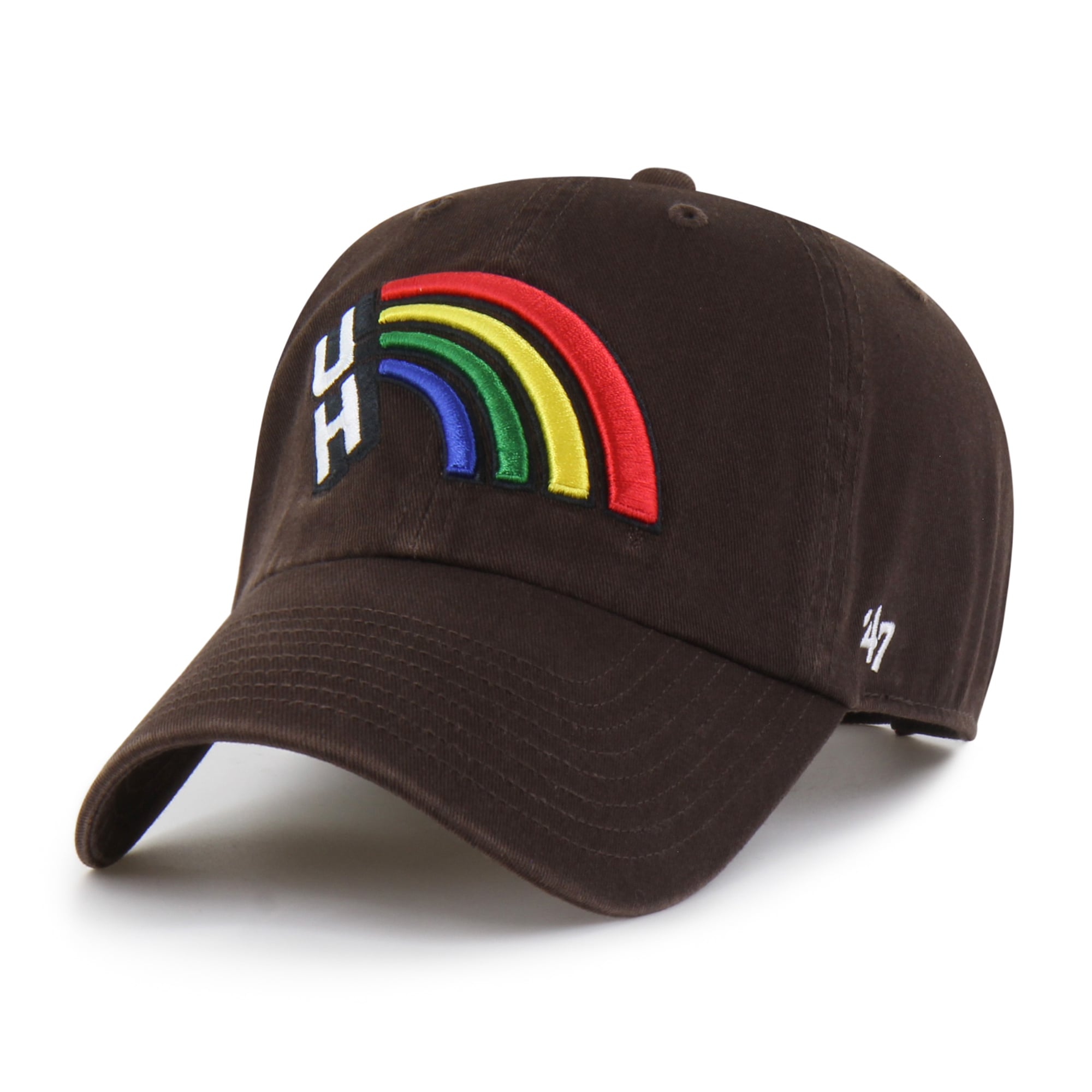 Men's '47  Brown Hawaii Rainbow Warriors Vault Clean Up Adjustable Hat