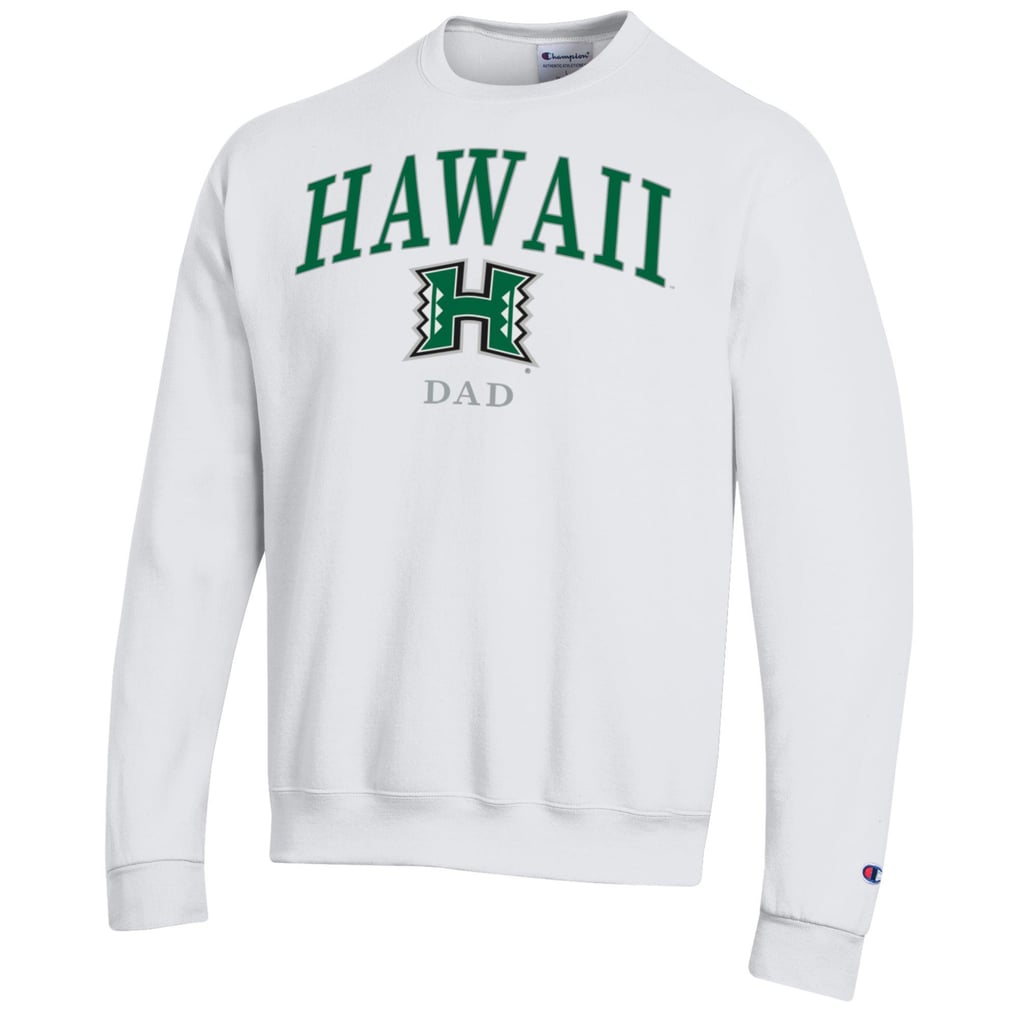 Hawaii Rainbow Warriors Champion Arch Dad Eco Powerblend Sweatshirt - White