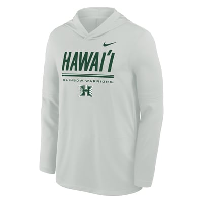  Hawaii Rainbow Warriors Nike Basketball Lightweight Dri-FIT Hoodie - Gray