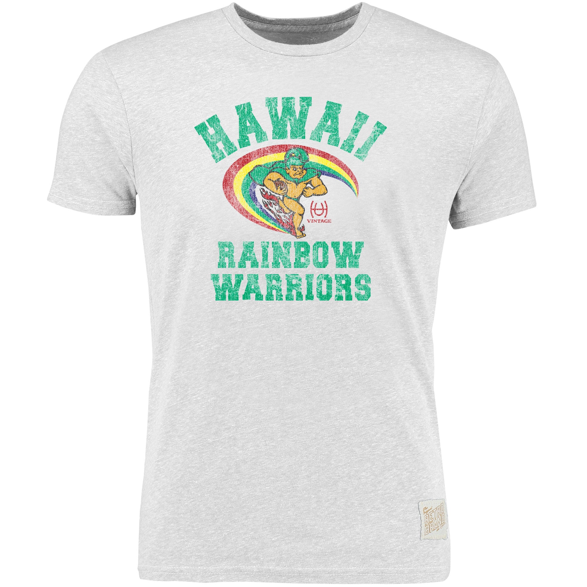 Men's Original Retro Brand Heather Gray Hawaii Warriors Vintage