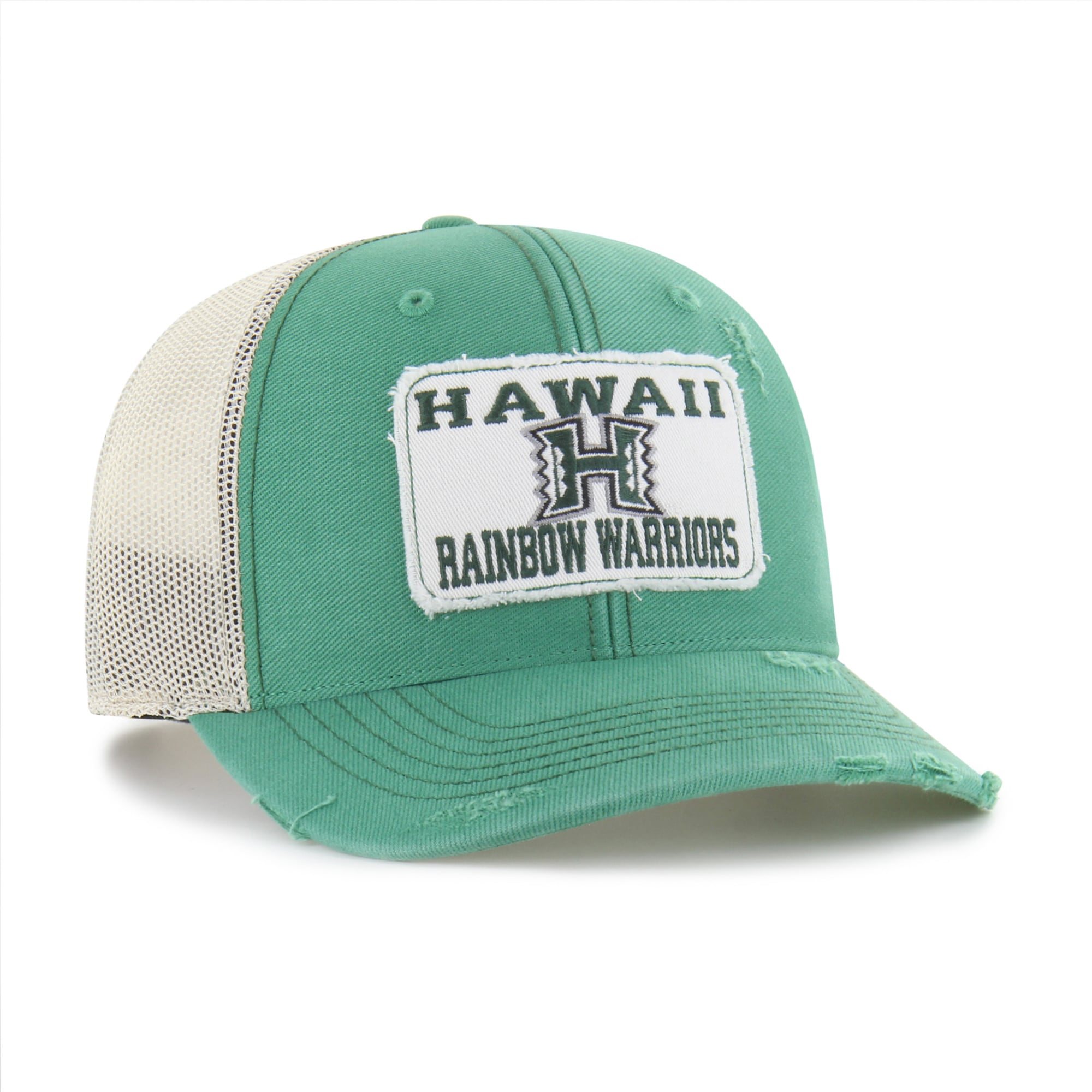 Unisex '47 Green Hawaii Rainbow Warriors Egremont Well-Worn Adjustable Trucker Hat