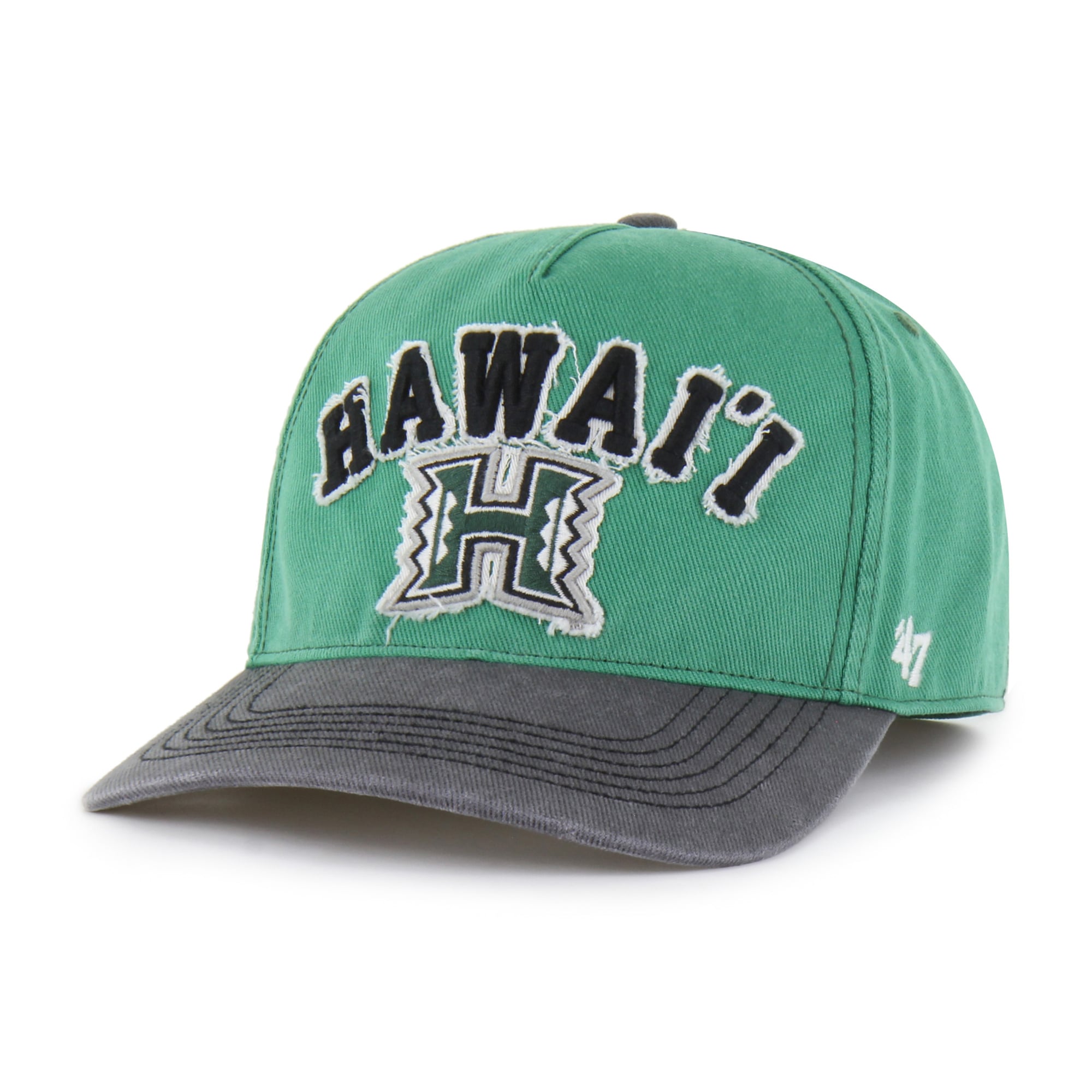 Unisex '47 Green/Black Hawaii Rainbow Warriors Well-Worn Calderwood Hitch Adjustable Hat