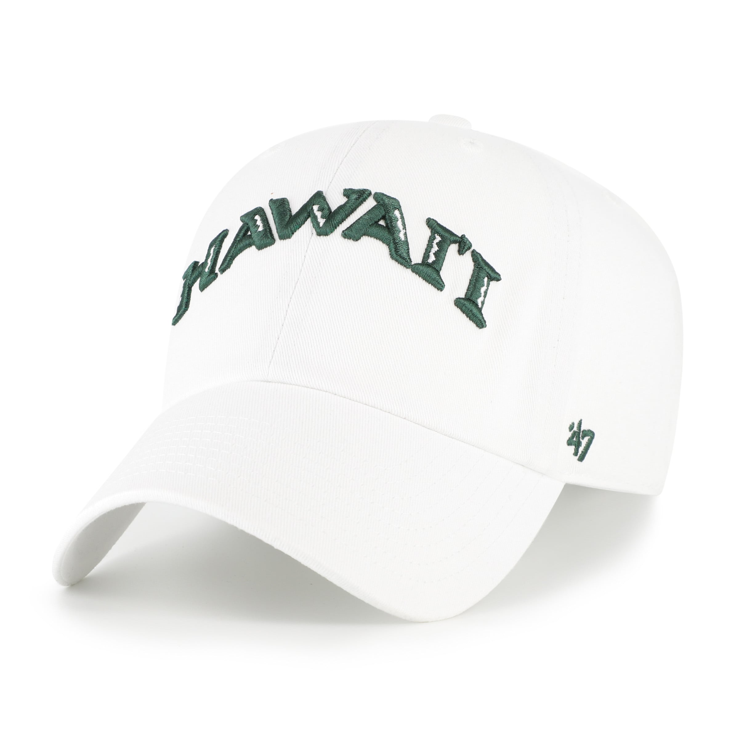 Unisex '47 Hawaii Rainbow Warriors White Clean Up Adjustable Hat