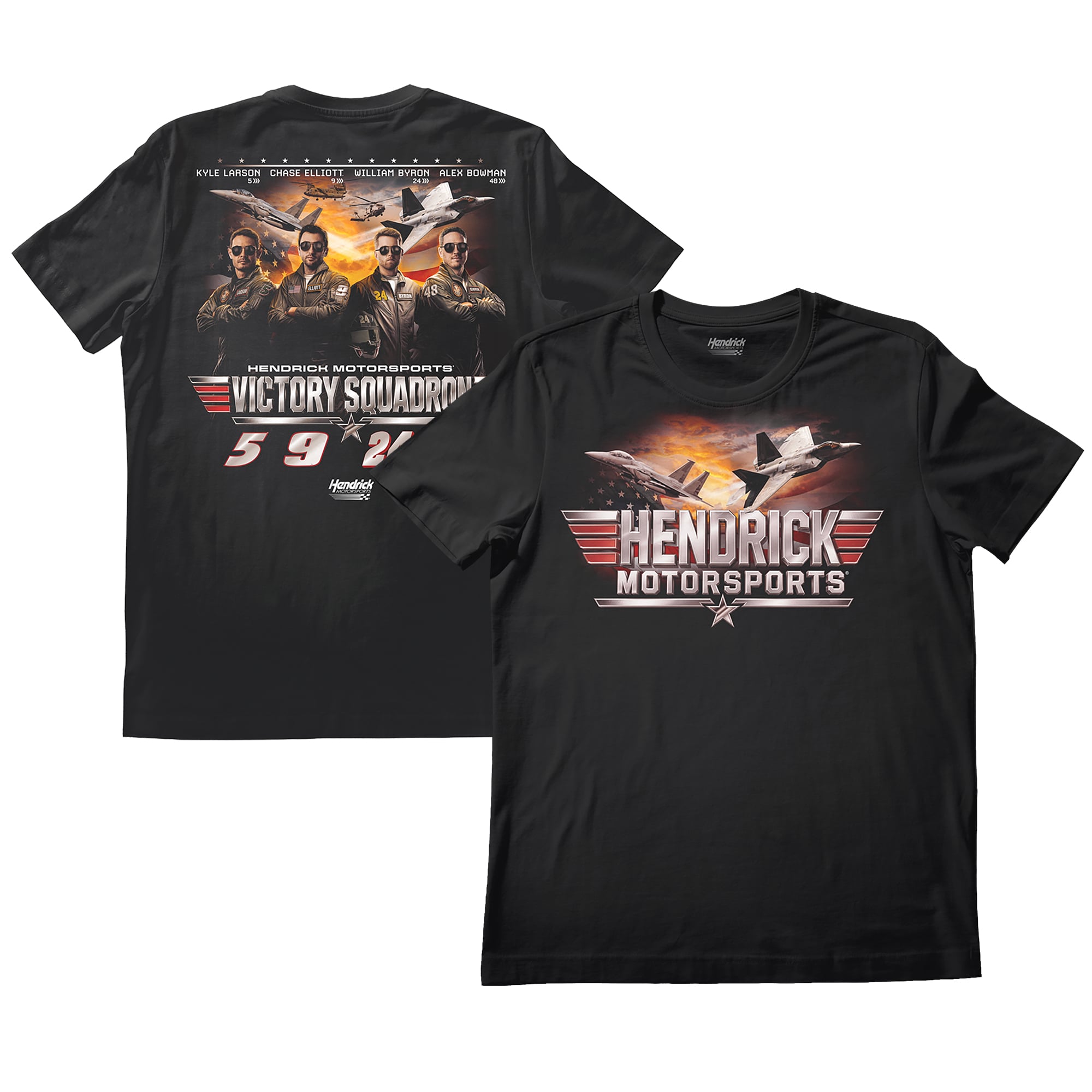 Men's Classic Ink Black Hendrick Motorsports Victory Squadron T-Shirt