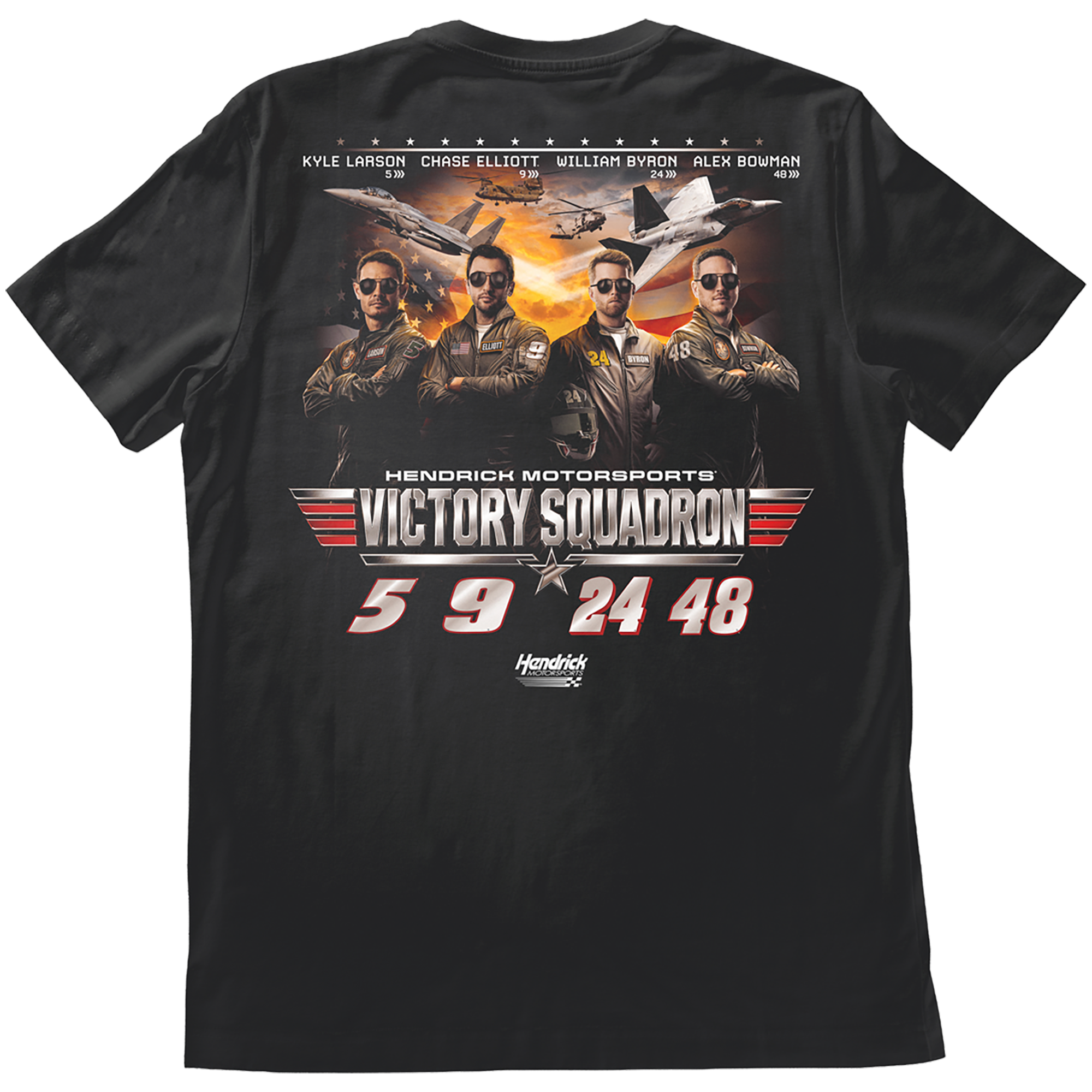 Men's Classic Ink Black Hendrick Motorsports Victory Squadron T-Shirt