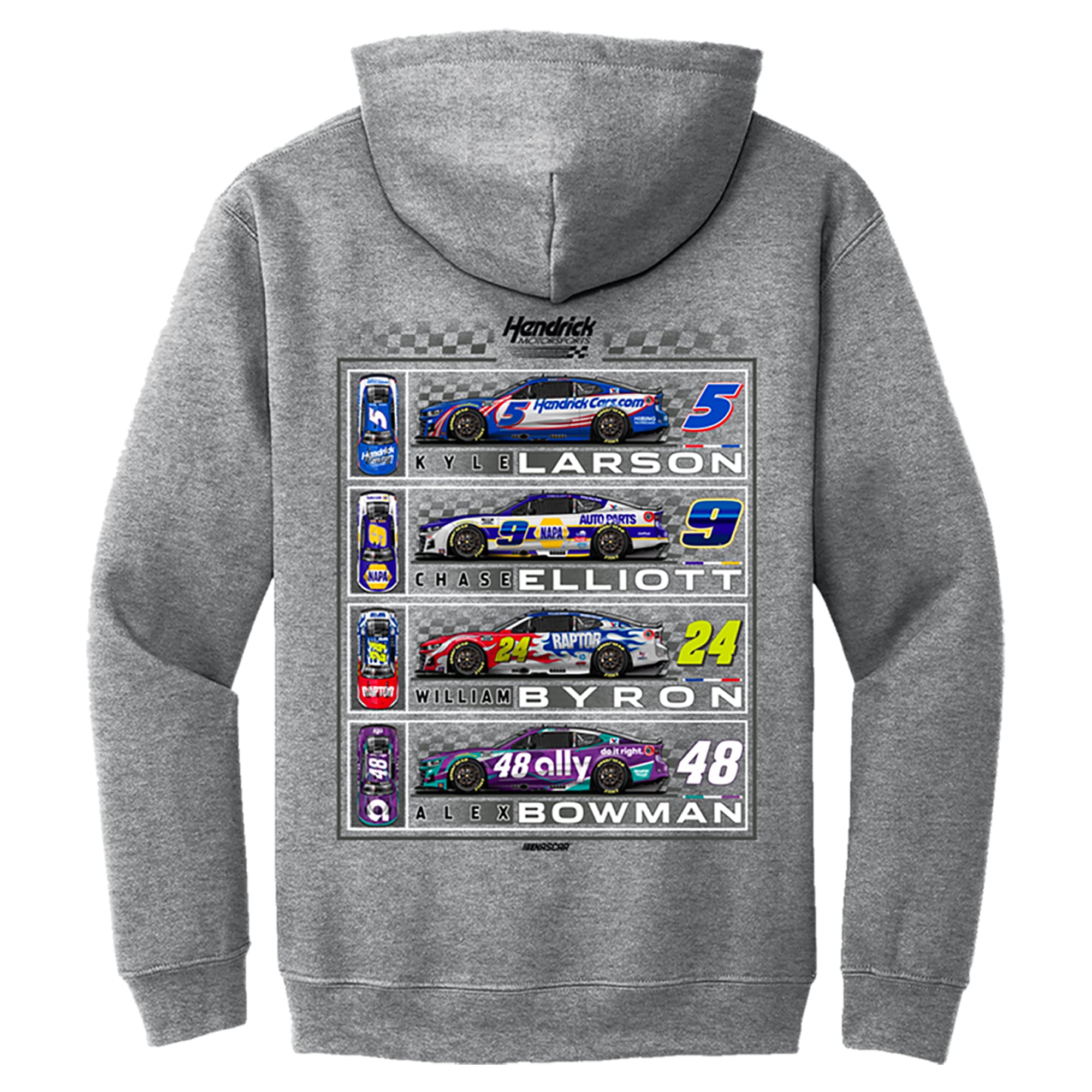 Men's Classic Ink Heather Black Hendrick Motorsports Car Hoodie