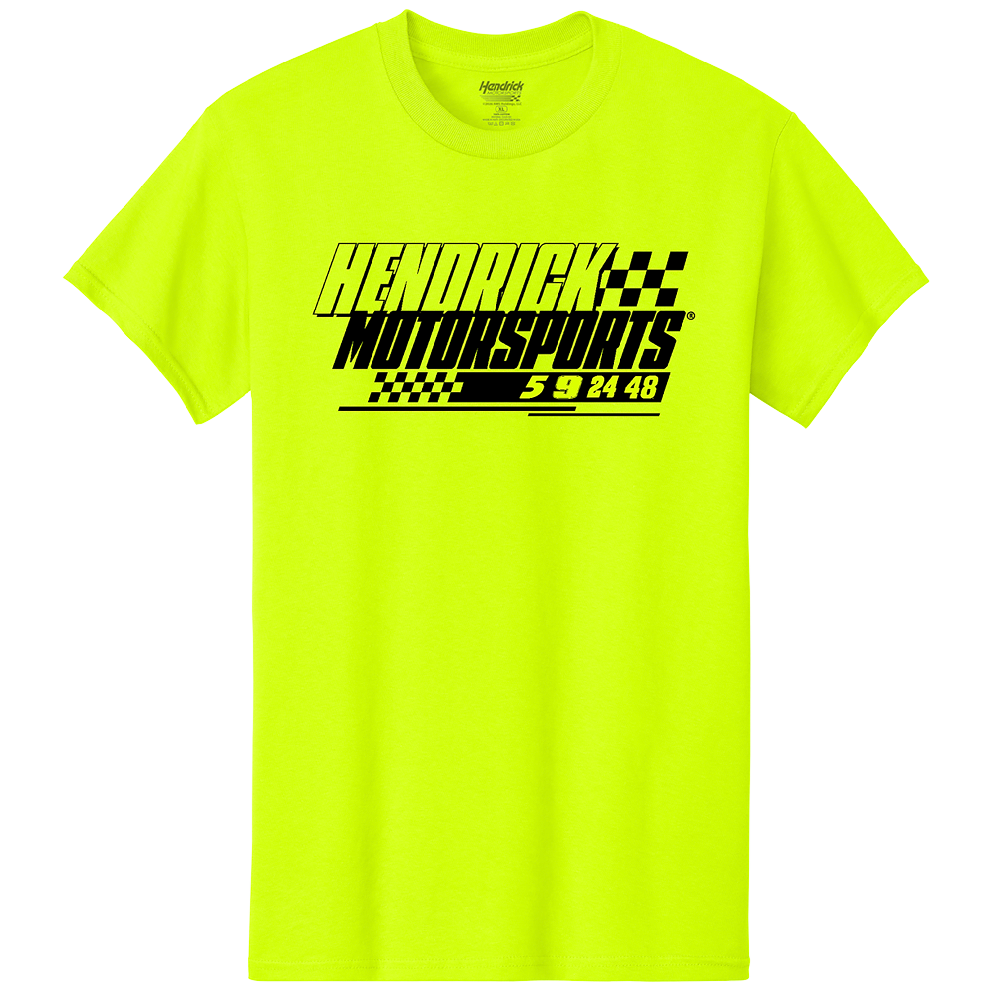 T-shirt vert fluo Hendrick Motorsports Team collection pour homme, NASCAR Cup Series