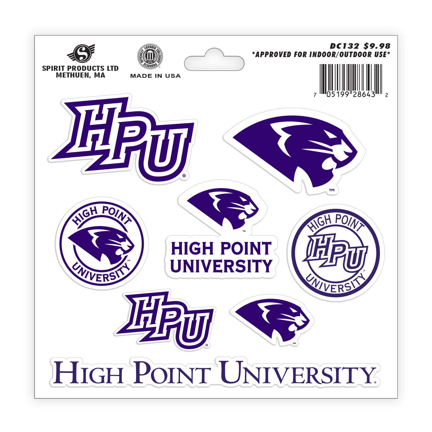 Hi Point Sticker High Point University Logo