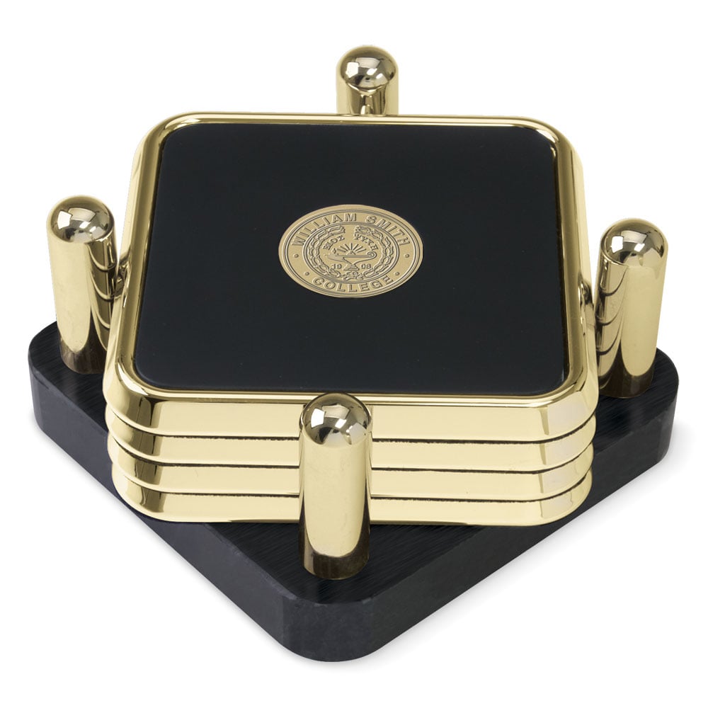 Lids Hobart & William Smith Colleges 4-Piece Square Team Coaster Set in ...