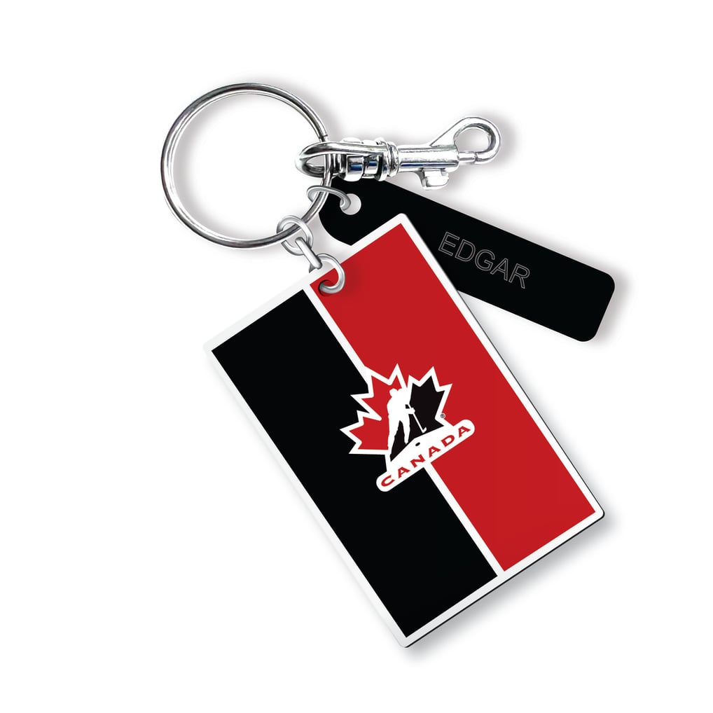 Hockey Canada Red Personalized Leather Rectangle Bag Tag
