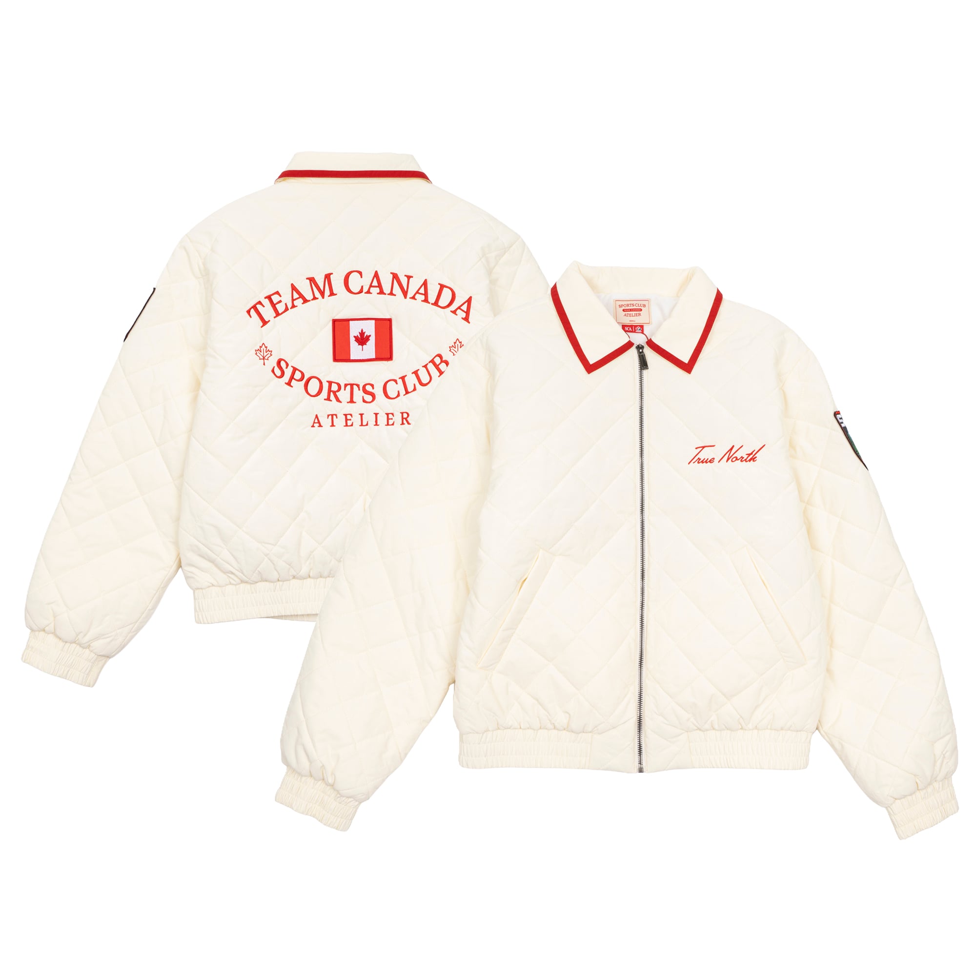 Unisex SPORTS CLUB ATELIER Red Hockey Canada True North Quilted Jacket