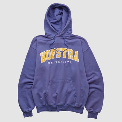 Hofstra University Champion 2000s Hooded Pullover Sweatshirt - Purple - XS by Fanatics Real Vintage