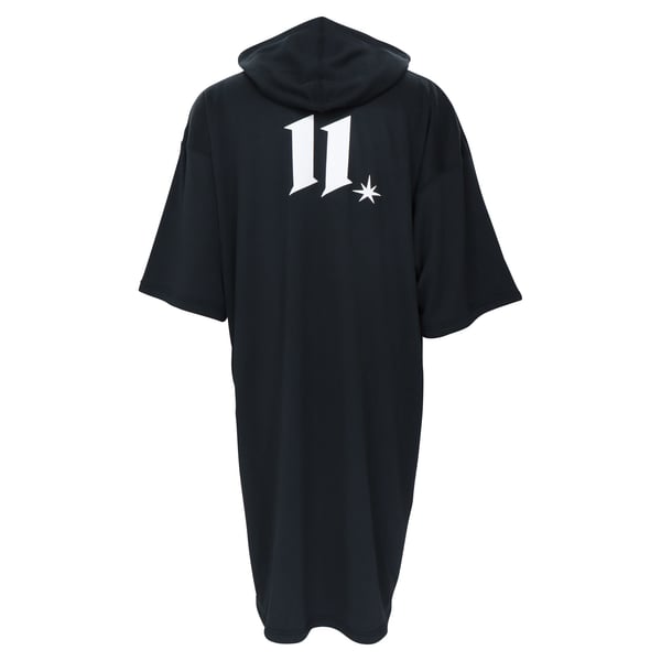 AFTWATER／ PILE HOODED PONCHO BLK