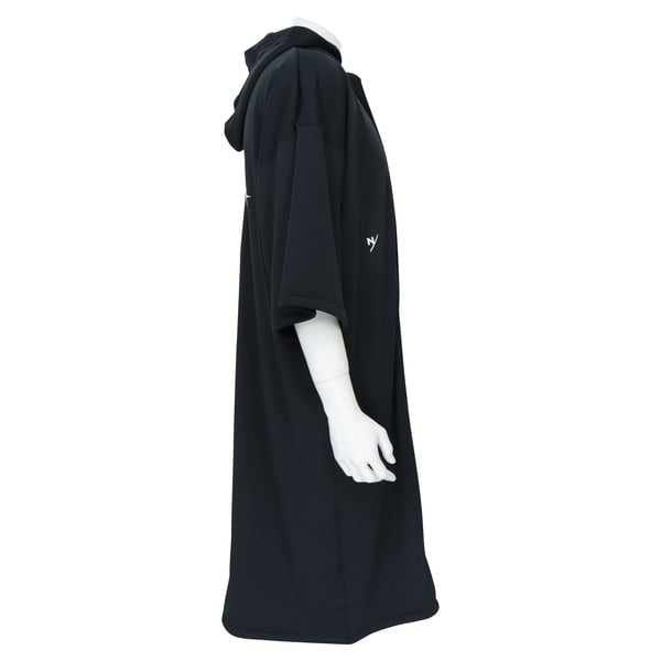 AFTWATER／ PILE HOODED PONCHO BLK