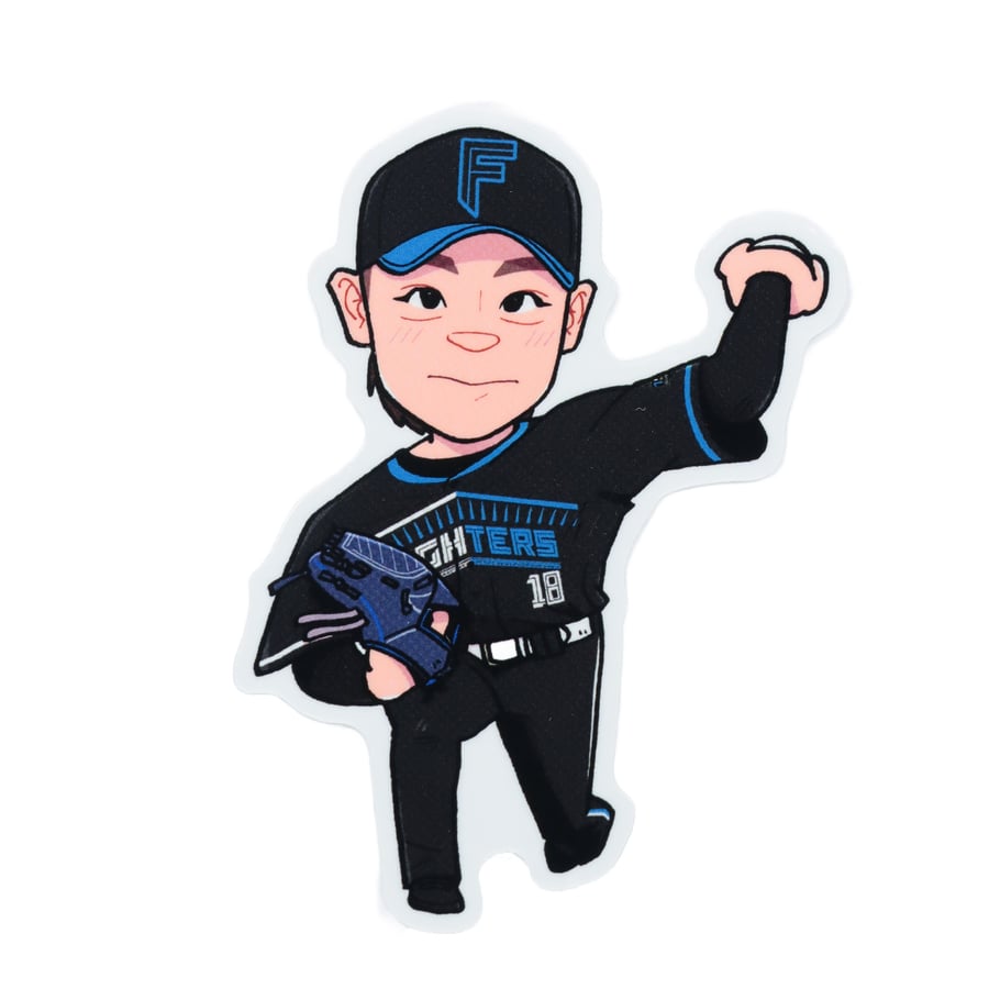 エスコンフィールド1周年ユニフォーム 選手イラストステッカー 山﨑 