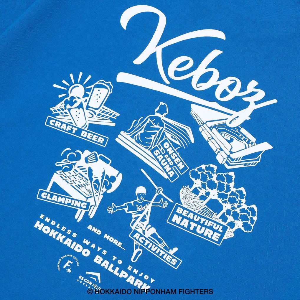 FIGHTERS × KEBOZ F VILLAGE S／S TEE（ブルー）
