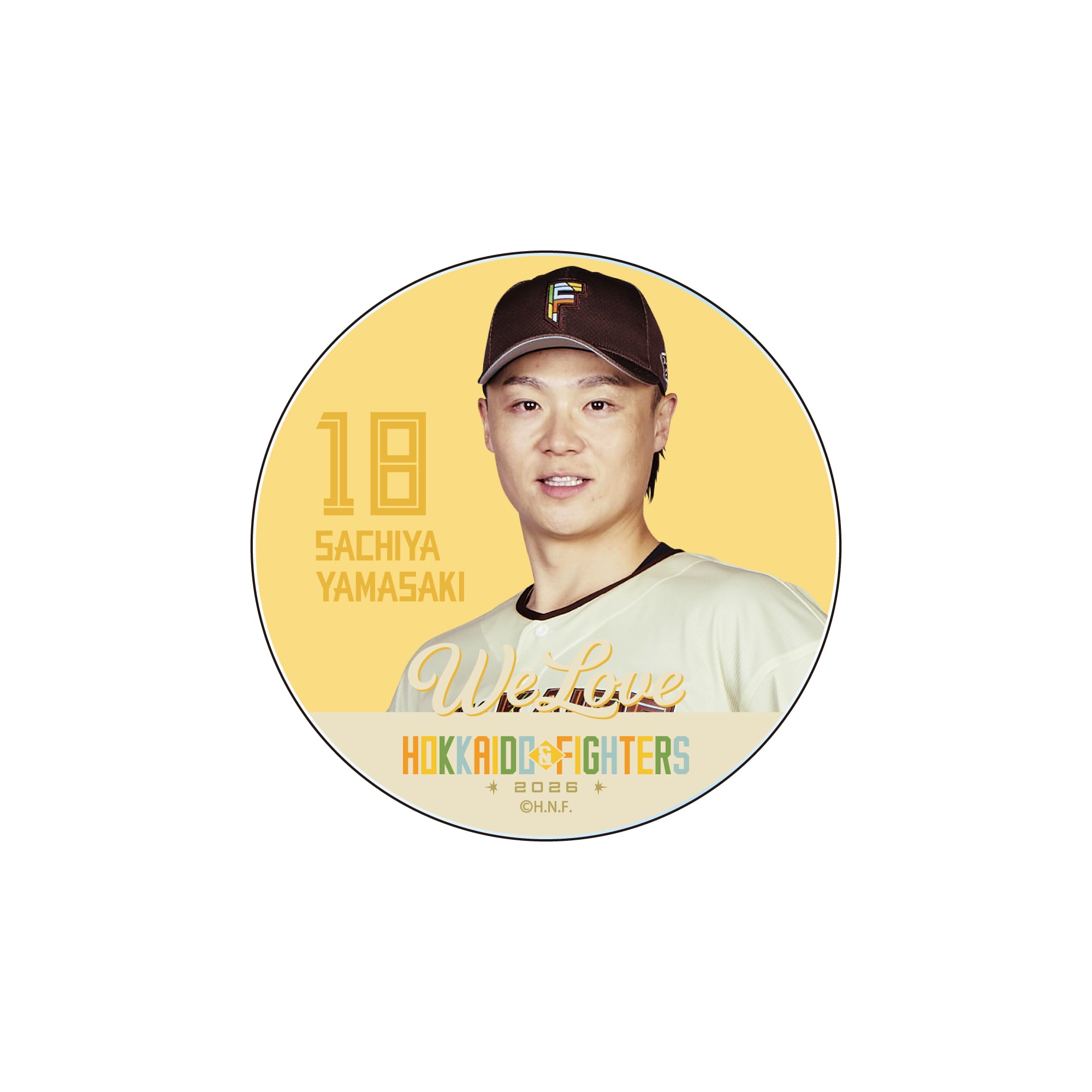 WE LOVE HOKKAIDO ＆ FIGHTERS 2026 タオルクリップ 山﨑 福也 #18