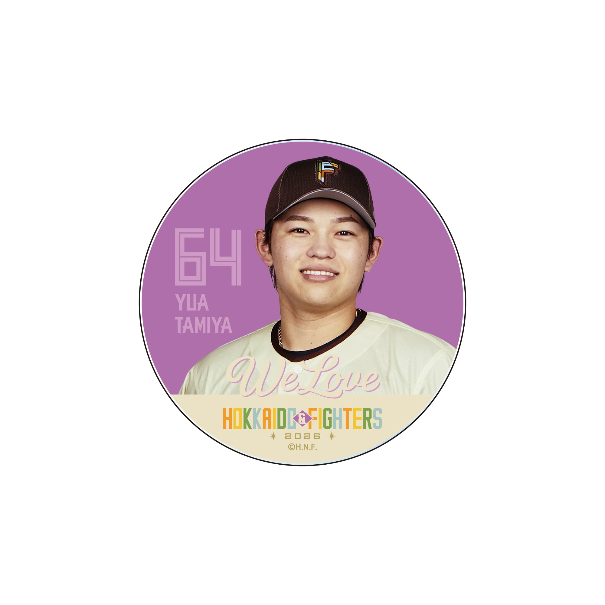 WE LOVE HOKKAIDO ＆ FIGHTERS 2026 タオルクリップ 田宮 裕涼 #64