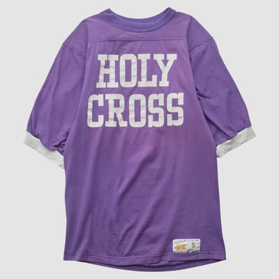 Holy Cross Crusaders Russell 70s T-shirt - Purple - S by Fanatics Real Vintage