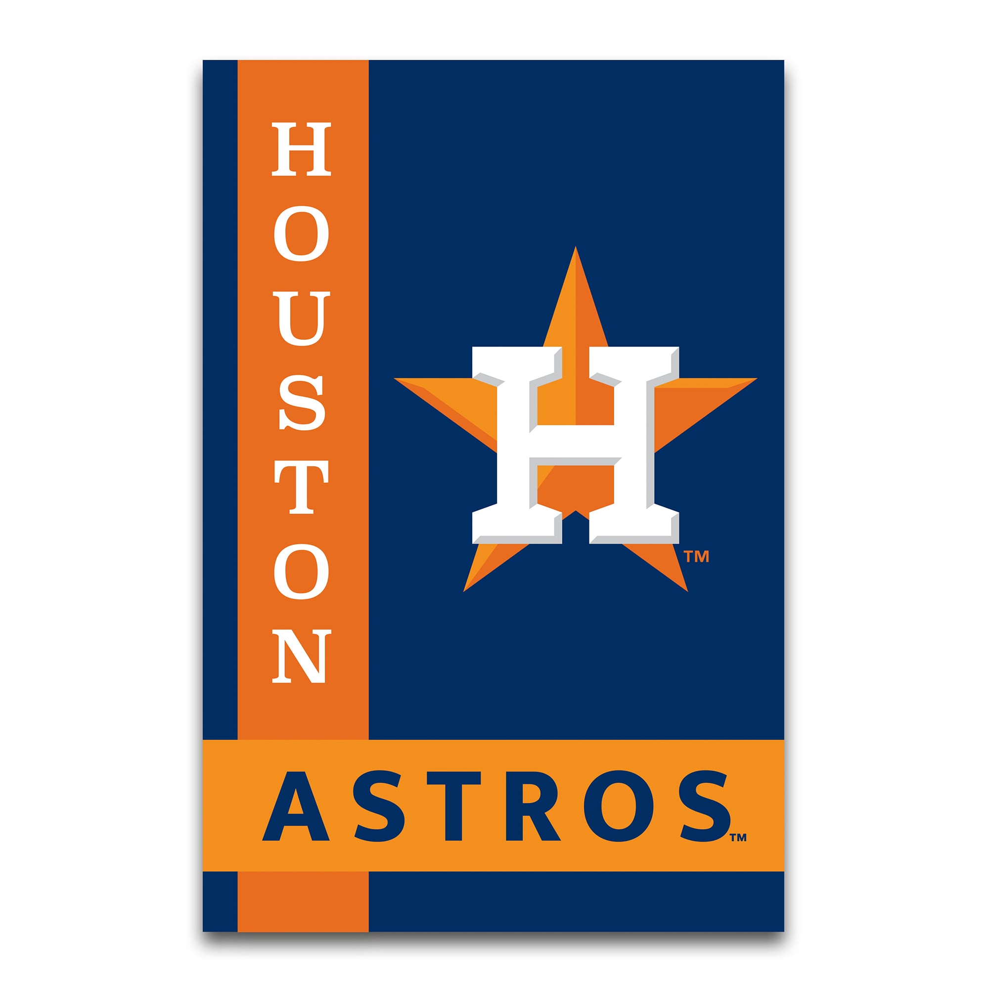 Drapeau de jardin double face des Astros de Houston (12 po x 18 po)