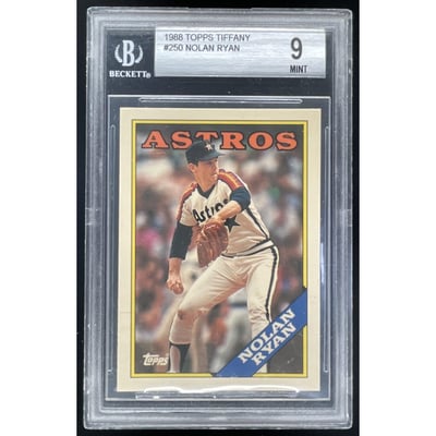 1988 Topps Collector's Edition Tiffany #250 Nolan Ryan BGS 9