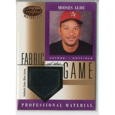 2001 Leaf Certified Materials Fabric of the Game #113BA Moises Alou