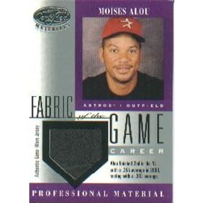 2001 Leaf Certified Materials Fabric of the Game #113CR Moises Alou/303