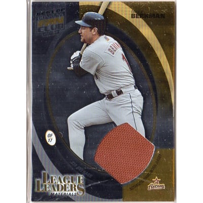 2002 Donruss Best of Fan Club League Leaders Materials #LL44 L.Berkman 2B's Jsy/175