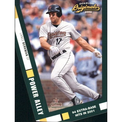 2002 Donruss Originals Power Alley Die Cuts #3 Lance Berkman